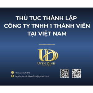 THỦ TỤC THÀNH LẬP CÔNG TY TNHH 1 THÀNH VIÊN TẠI VIỆT NAM
